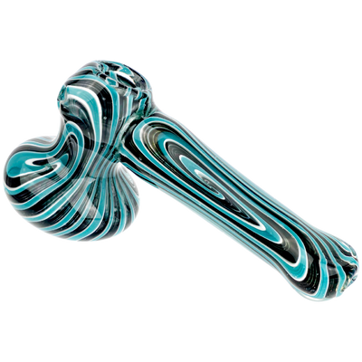 6" Full Color Line Swirl Flat Mouth Hammer Bubbler - photo 6