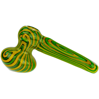 6" Full Color Line Swirl Flat Mouth Hammer Bubbler - photo 3