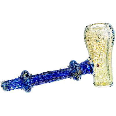 5" Cobalt Frit w/ Fume Head Hammer Hand Pipe