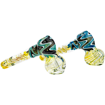 5.5" Fume Swirl w/ Color Line Wave Body & Bowl Bubbler - photo 3