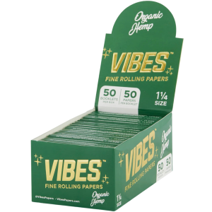 VIBES ORGANIC HEMP PAPERS BOX – 1.25″ by VIBES
