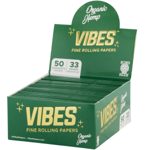 VIBES ORGANIC HEMP PAPERS BOX – KING SIZE SLIM by VIBES