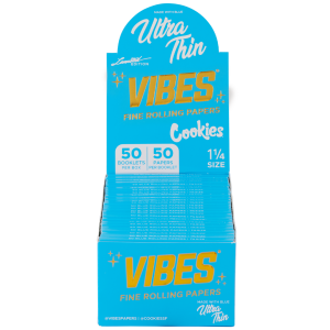 VIBES X COOKIES 1.25″ ULTRA THIN – 50 / 50 DISPLAY BOX – BLUE by VIBES