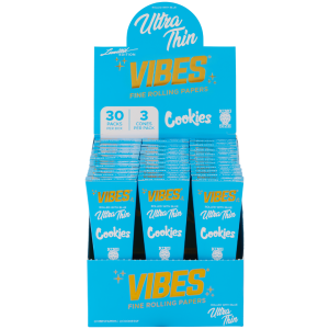 VIBES X COOKIES KING SIZE SLIM ULTRA THIN – 3 / 30 DISPLAY BOX – BLUE by VIBES