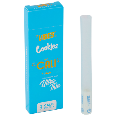 VIBES X COOKIES – THE CALI 1 GRAM ULTRA THIN – 3 / 8 DISPLAY BOX – BLUE by VIBES