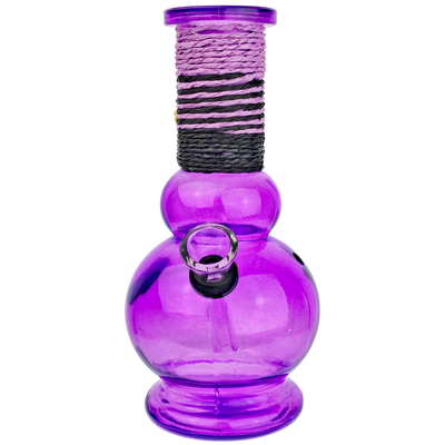 6" Hemp Rope Soda Lime Glass w/ Carb Bongs - 6 Pack Display - photo 2