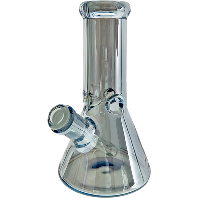 8" Iridescent 7mm Thick Beaker - Clear