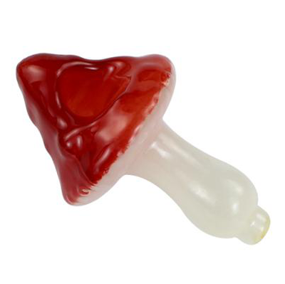 Mushroom glass pipe - lifestyle shot