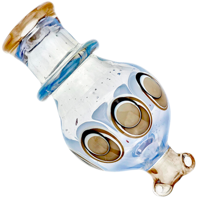 6.5" Natrix Glass Glopaz Dot Stack Rig w/ Cap & Pearl