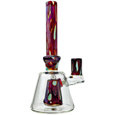 10" Randohm Glass Color Dot Bottle Rig - Made in USA (one off)