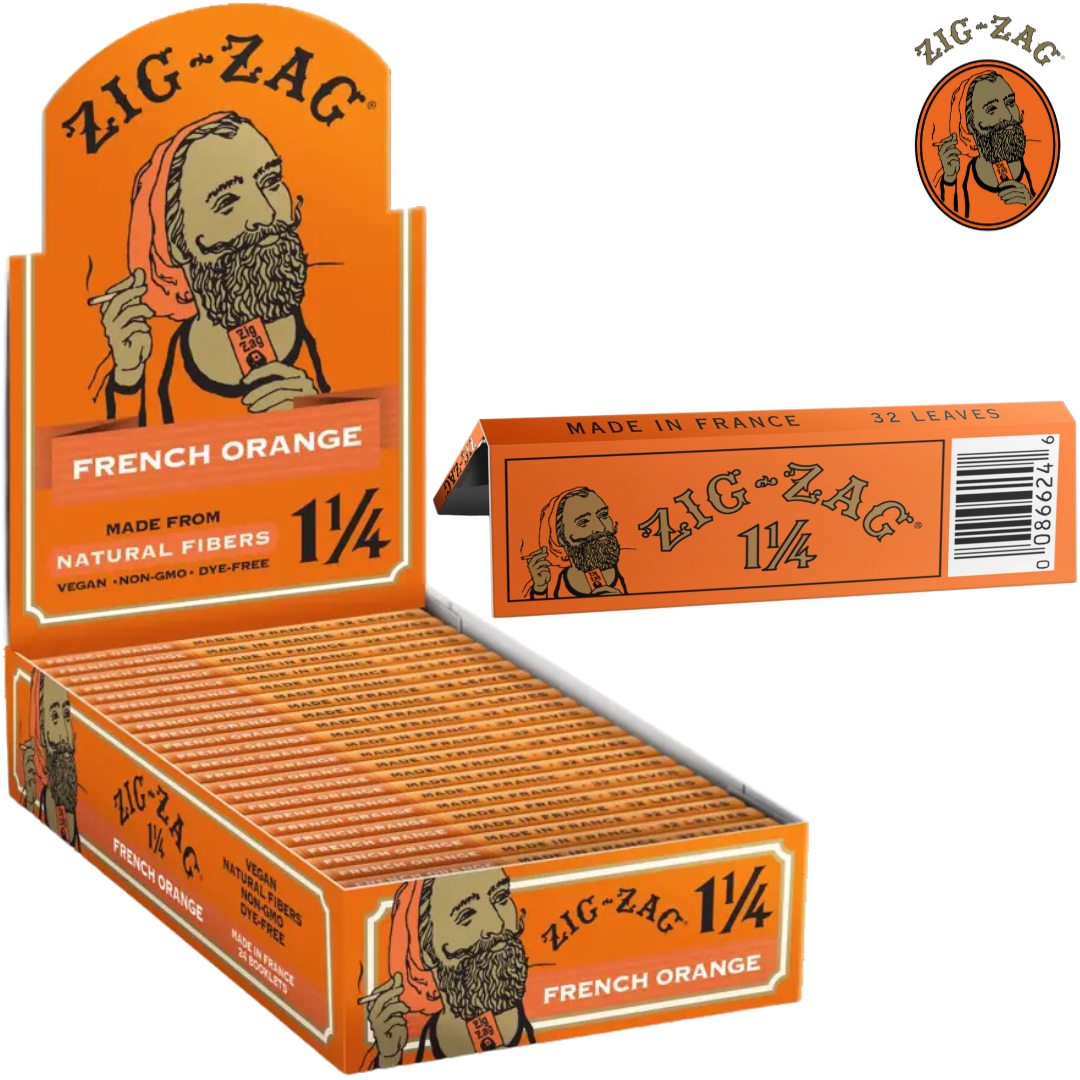 ZIG ZAG 1 ¼ FRENCH ORANGE ROLLING PAPERS