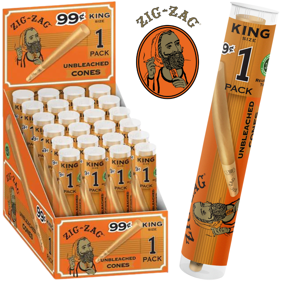 ZIG ZAG PAPER CONES KING – 1PK