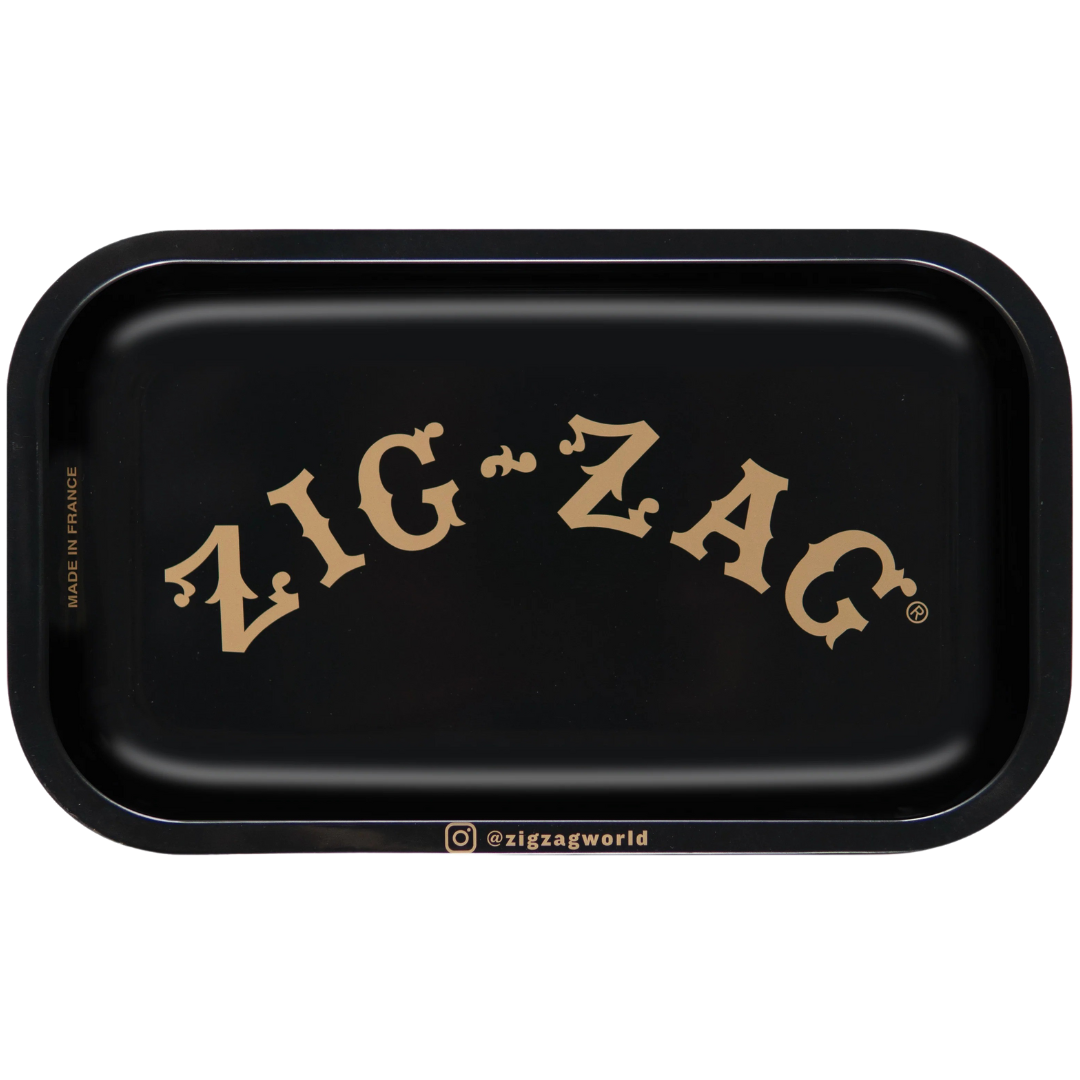 ZIG ZAG SMALL ROLLING TRAY – BLACK