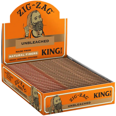 ZIG ZAG UNBLEACHED KING SLIM PAPERS CARTON