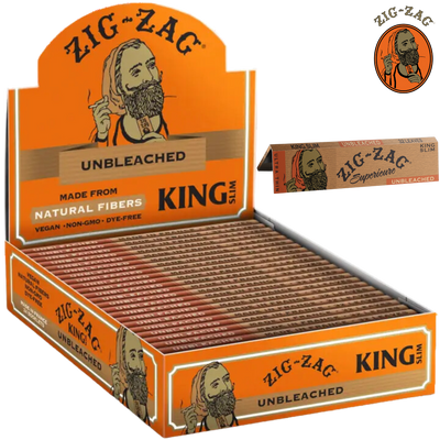 ZIG ZAG UNBLEACHED KING SLIM PAPERS CARTON