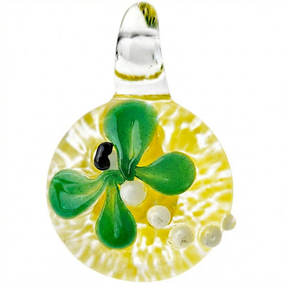 1.5″ Green & White Butterfly Pendant - Image 3