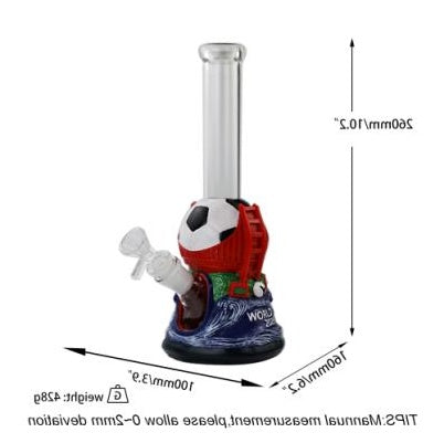 10.2" Golden Gate Water Pipe | Glass + PVC
