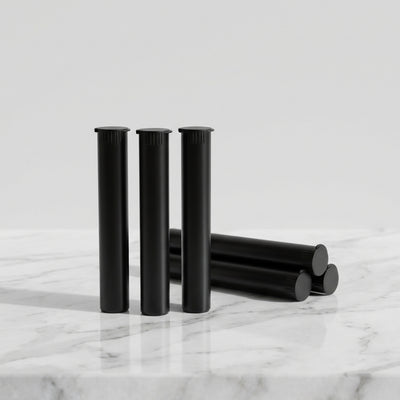 Child-Resistant Opaque Tubes with Hinged Lid – 116mm Capacity, Fits 109mm Cones, 1.3g Size – Airtight & Discreet Storage – 100 Pack