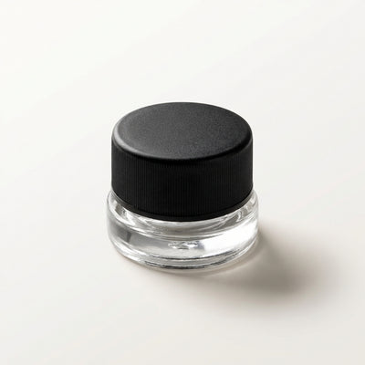 5ml Glass Jar- Heavy Bottom Child Resistant Jar with Black Lids