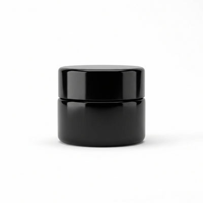5ml UV Resistant Heavy Bottom Jar with Child Resistant Black Lids