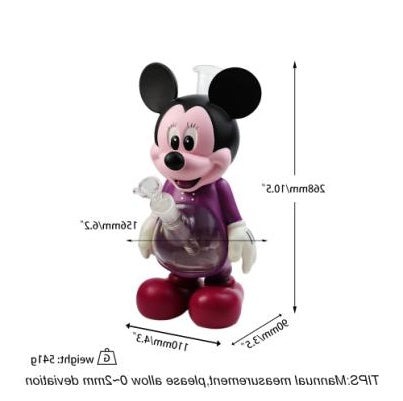 10.5" Bow Mouse Mouse Water Pipe | Glass + PVC