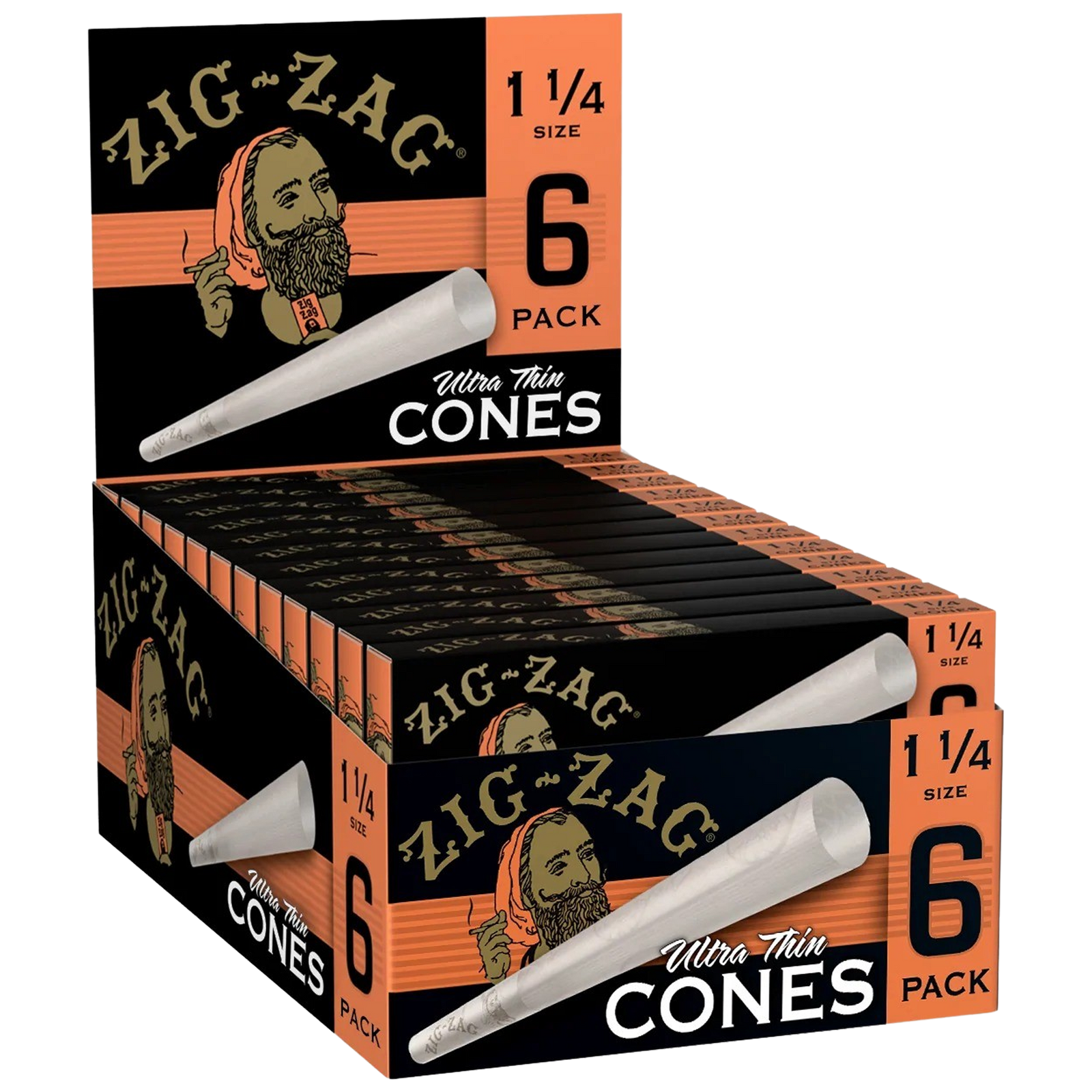 ZIG ZAG 1 ¼ SIZE CONES CARTON