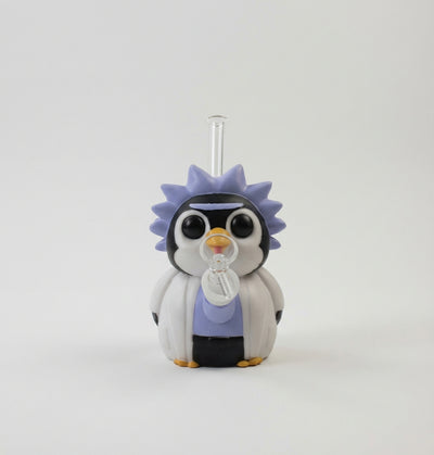 6.6" Penguin Mad Scientist Water Pipe | PVC