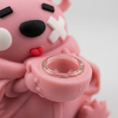 4.9" Tongue-sticking Bear Water Pipe | Silicone