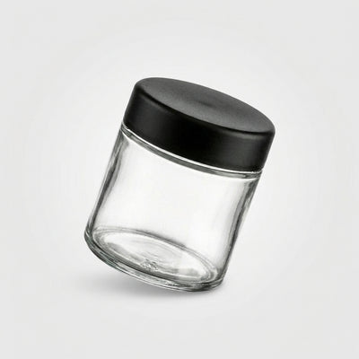 3oz Glass Jar with Black Child-Resistant Lid