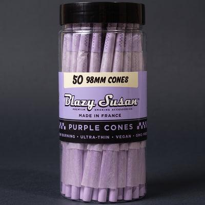 Blazy Susan Purple Cones – 50ct 98mm Cones