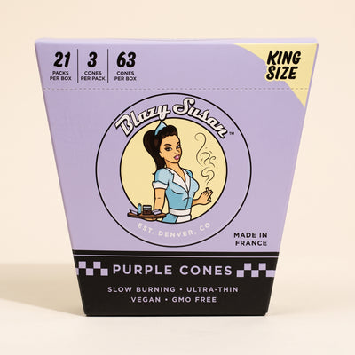 Blazy Susan Purple Cones – King Size 3PCK Cones, light background