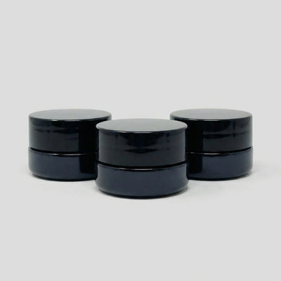 5ml UV Resistant Heavy Bottom Jar with Child Resistant Black Lids