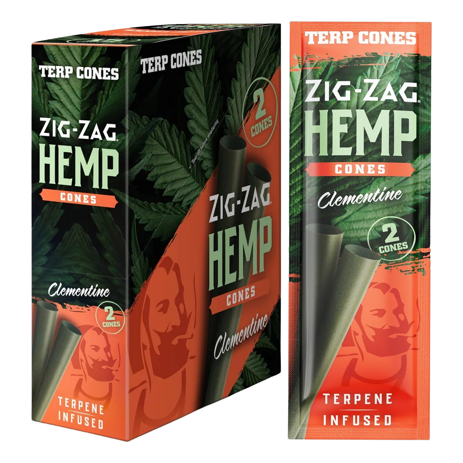 ZIG ZAG TERPENE INFUSED HEMP CONES CARTON – CLEMENTINE