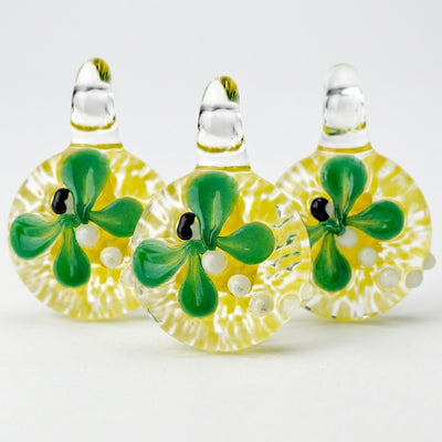 1.5″ Green & White Butterfly Pendant - Image 8