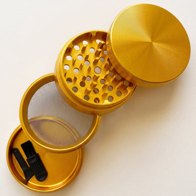 Classic Aluminum Grinder, light background