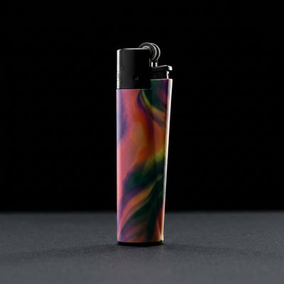 Clipper Lighters CP11 Nebula Mix BW on dark slate surface - Oil Slick Pad