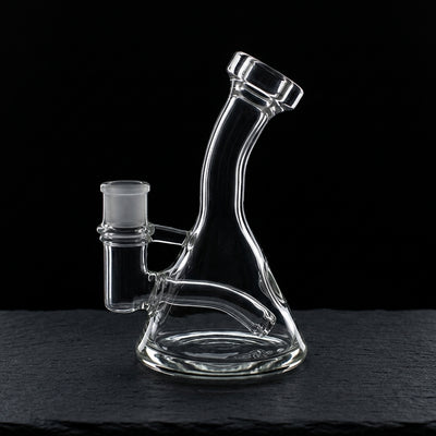 CUSTOM 6" Clear Bent Neck Rig on dark slate surface - Oil Slick Pad