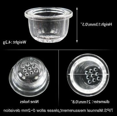 Small 9 Holes Glass Bowl
