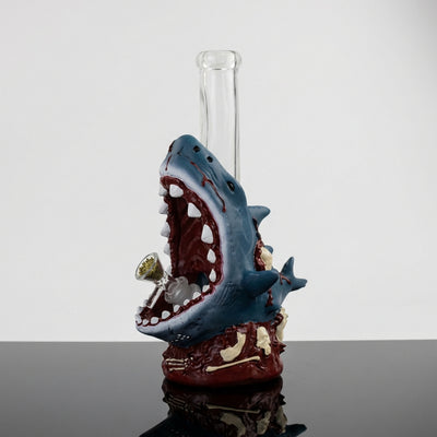 10.6" Zombie Shark Water Pipe | Glass + PVC