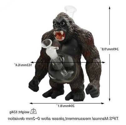 9.8" Gorilla Water Pipe | Glass + PVC