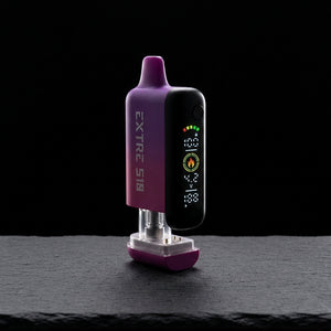EXTRE ISCREEN PRO 510 Thread Vape Battery on dark slate surface - Oil Slick Pad