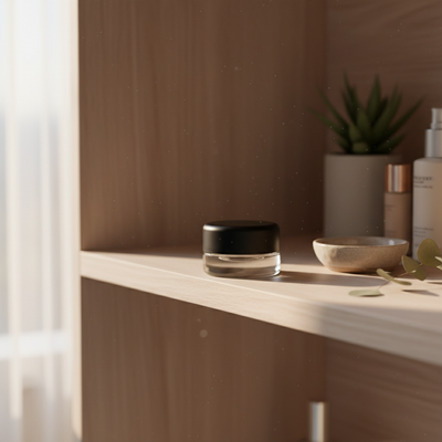 5ml Heavy Bottom Child Resistant Jar with Black Lids