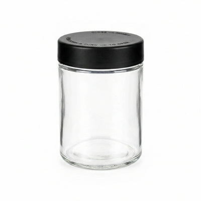 18oz Child-Resistant Glass Jars with Black Caps – 28 Grams (1 Ounce) Capacity, Airtight and Durable, 24-Pack – The Ultimate S