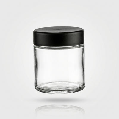3oz Glass Jar with Black Child-Resistant Lid