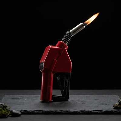 Fyre Gas Pump Torch on dark slate surface - Oil Slick Pad