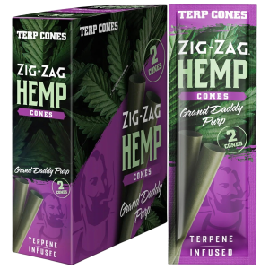 ZIG ZAG TERPENE INFUSED HEMP CONES CARTON – GRAND DADDY PURP