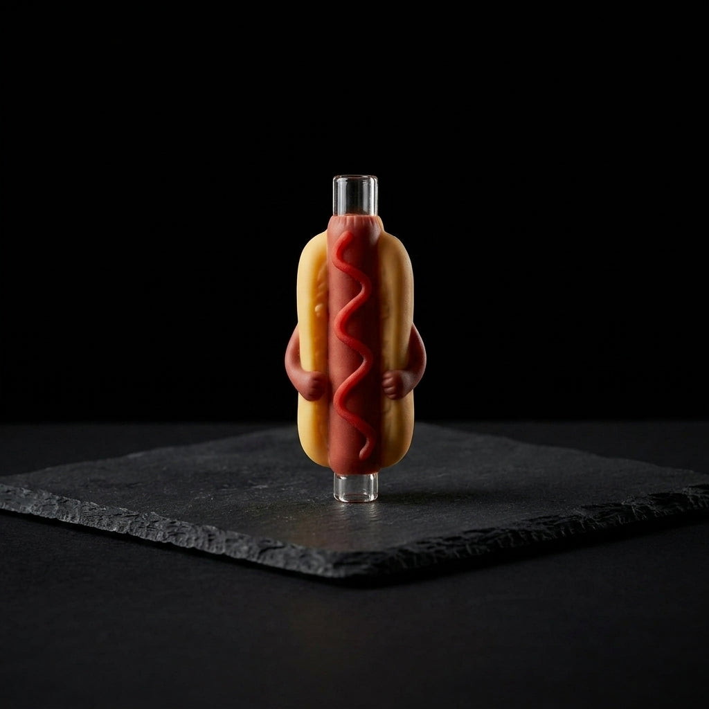 Hot dog straight tube glass pipe