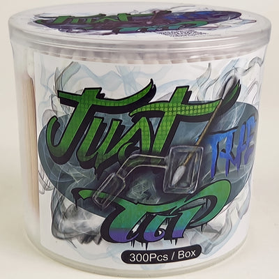 Just the Tip Dab Swabs -(6 Containers) 300 Pieces Each, light background