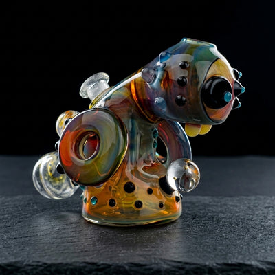 Kerby Space Bot on dark slate surface - Oil Slick Pad