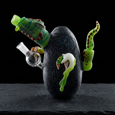 Kid Dino Hatchling Set on dark slate surface - Oil Slick Pad